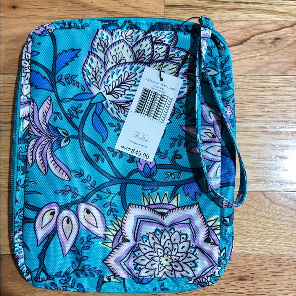 Lighten Up Wipes Case in Peacock Garden